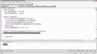 Sql Server  Working with Dates & Times
