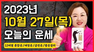 2023년 10월 27일 (금) 오늘의 운세  종합운•애정운•금전운•행운컬러