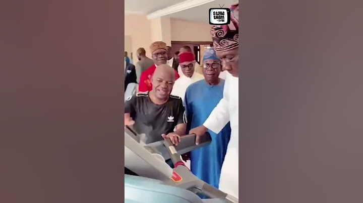 87 years old Obasanjo jogs on treadmill and push up.