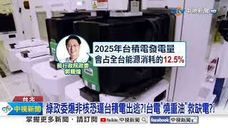 綠政委爆非核恐逼台積電出逃?!台電"燒重油"救缺電?!│中視新聞 20240514