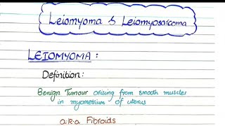 Leiomyoma and Leiomyosarcoma | Pathology