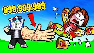 ВЫБИВАЮ ЗУБЫ ВСЕМ КАЧКАМ МЕГА ПОЩЕЧИНОЙ ЗА 1 УДАР! ROBLOX Slap Fight Simulator