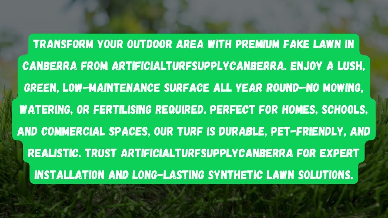 Canberra Fake Lawns That Look & Feel Real