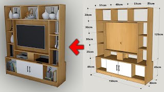 HOW TO MAKE A ROTATING TV CABINET  STEP BY STEP