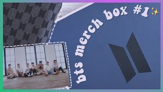 what's inside the first merch box? unboxing bts army merch box #1 📦💜 〰️ all things kyot 🤍