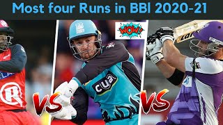 Most four Boudaries | BBL-10 | Most four in bbl -10