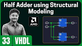 Half Adder using Structural Modeling in VHDL
