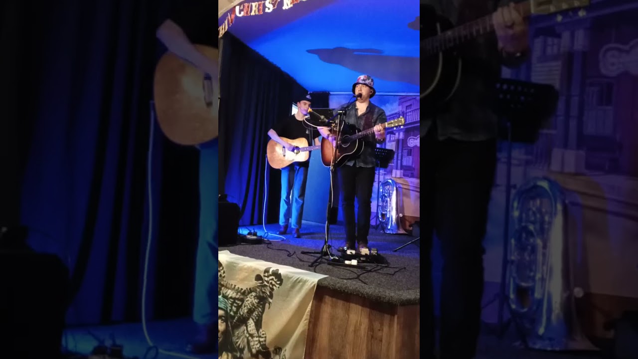 Martin Boyd with a guest act singing lucky lips 