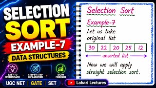 Selection Sort Example-7 in Data Structures notes by LahariLectures | DataStructures |SelectionSort 