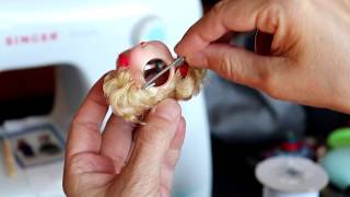 Barbee0913 shows how to restring an 8 inch Madame Alexander doll