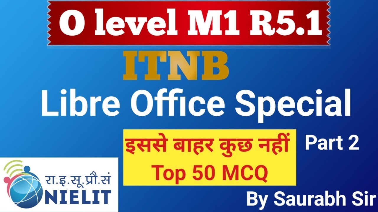 Libre Office | Olevel July 2023 | M1R5.1 | olevel | O Level M1 R5 MCQ question | Olevel It tools