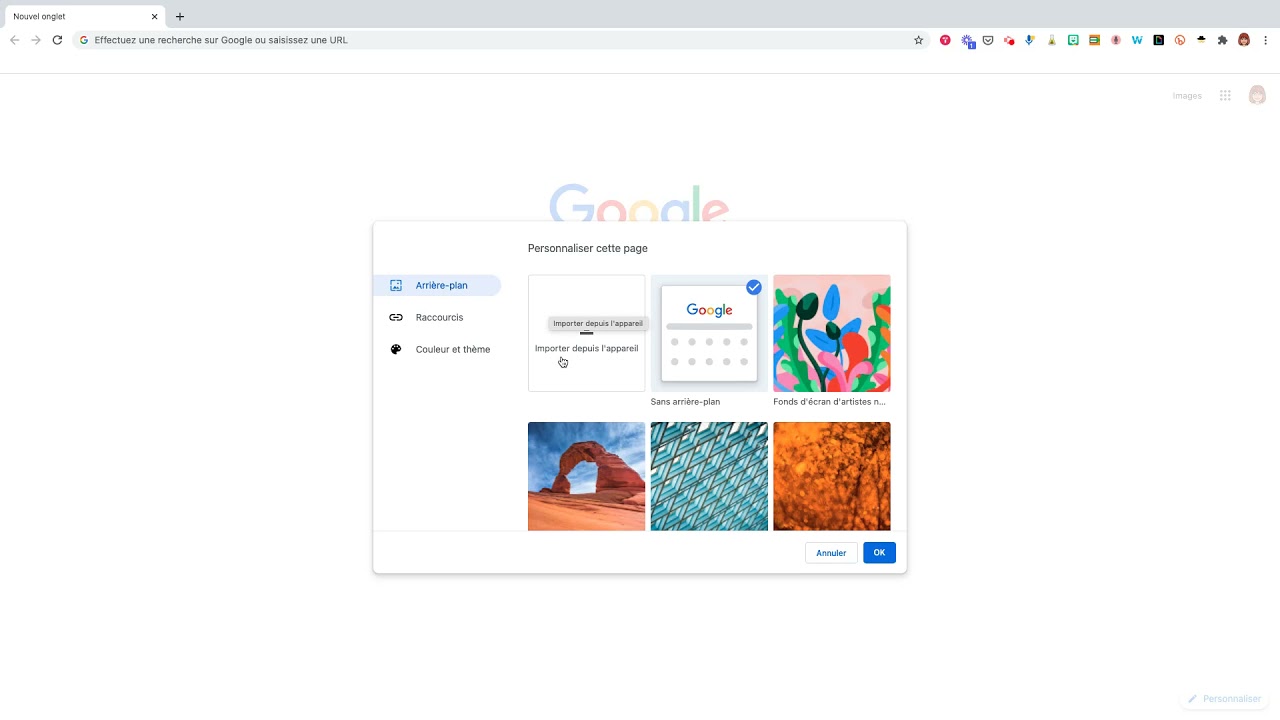 Personnaliser la page d accueil de google youtube
