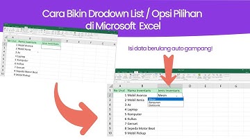 Cara Membuat Daftar Pilihan atau Dropdown List dan Validation Data di Microsoft Excel