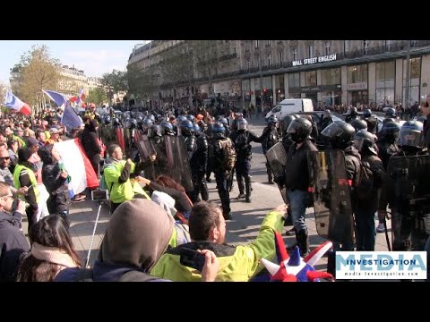 [Gilets jaunes ACTE 22] Des policiers s’embrouillent et Tensions place de la République grand marnier