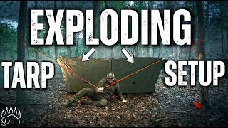 The Exploding Tarp Setup — One Pull Takes Down Everything