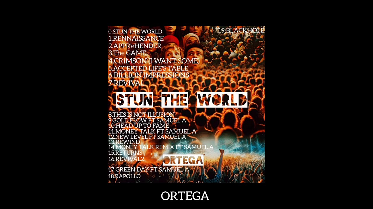 THE TRACK LIST FOR MY ALBUM "STUN THE WORLD" 