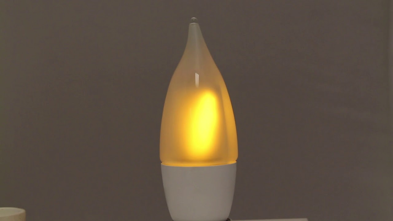 LED Candelabra Flicker Lamp Frosted YouTube