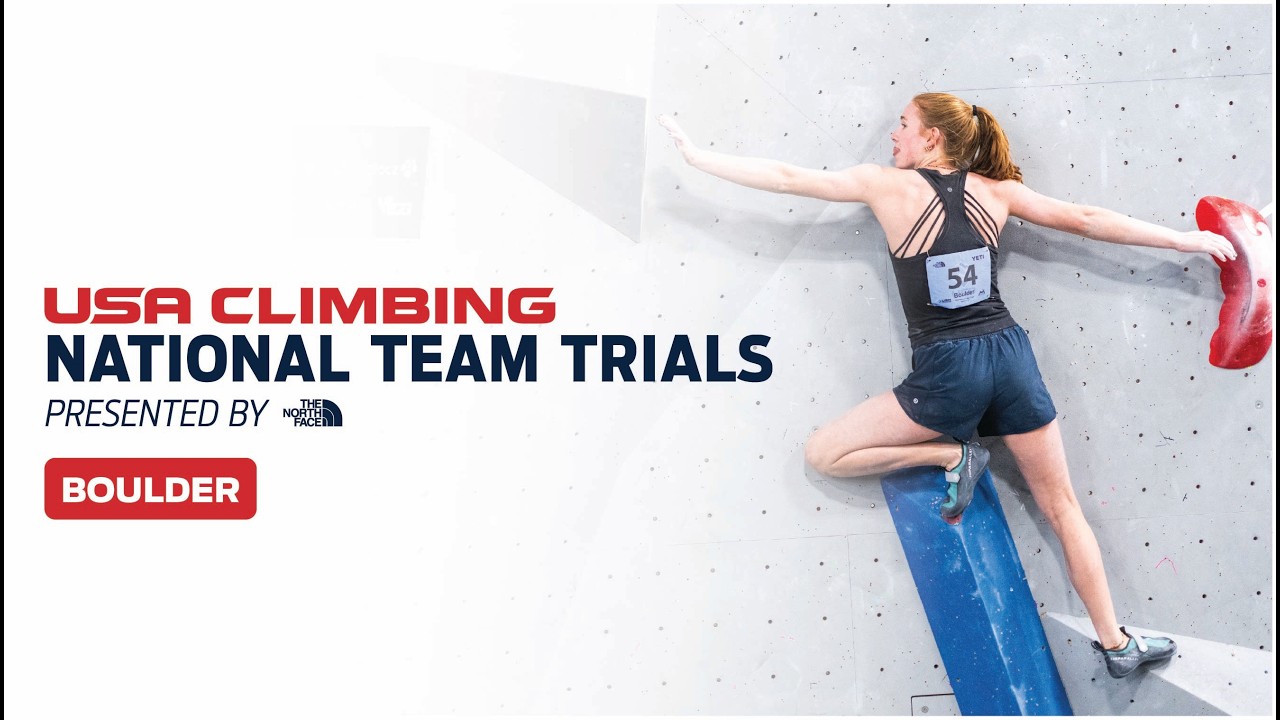 Live stream of the 2026 National Team Trials - Men & Women's Boulder - Round 3