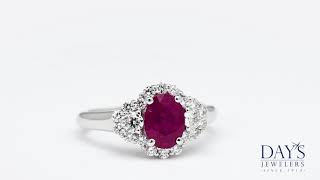 Ruby Ring in 14kt White Gold with Diamonds (1/2ct tw)