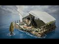 Survival on a Floating Trash Raft with My Dog (Ep2) | Raft Upgrade & Seafood Cooking