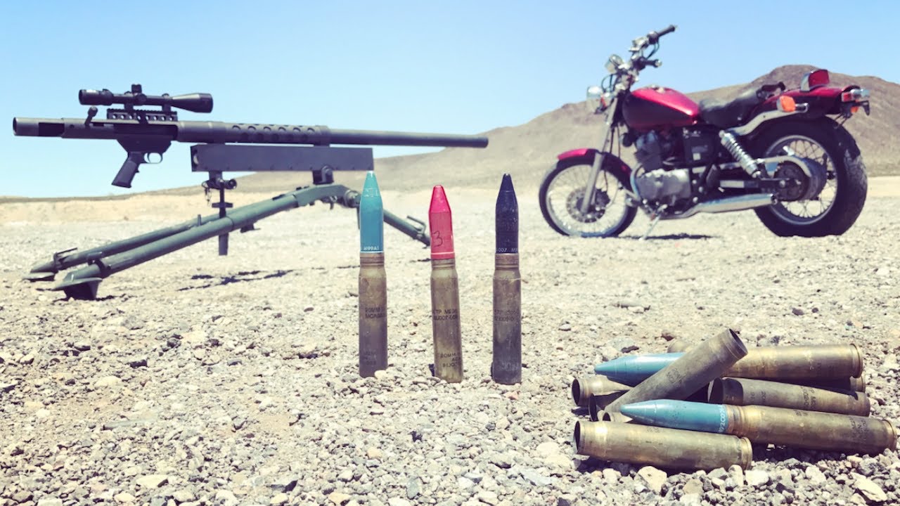 20MM CANNON VS MOTORCYCLE