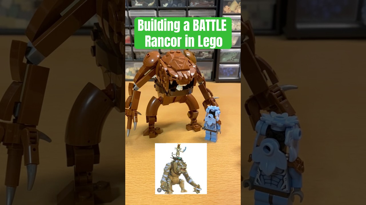 Building a BATTLE Rancor in lego 