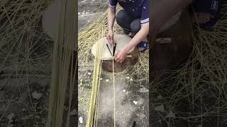 easy way to shave bamboo smoothly #bamboo #craft