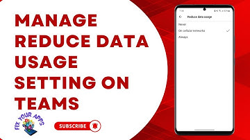 How to Manage the Reduce Data Usage Setting on Teams