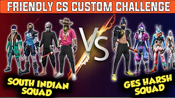 xxx Tentaction | GES HARSH Squad VS South Indian Squad | GPS ARMY YT | 4 VS 4 CUSTOM CHALLENGE