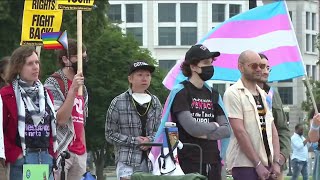 Demonstrators rally for transgender community at Capitol Reflecting Pool | NBC4 Washington