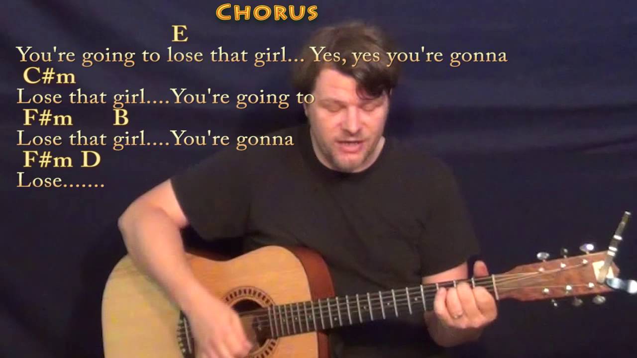 You're Gonna Lose That Girl (Beatles) Strum Guiter Cover Lesson with Chords/Lyrics YouTube