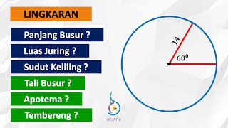 Cara Menghitung Panjang Busur, Apotema, Luas Juring, Tembereng, Tali Busur, Sudut Keliling Lingkaran