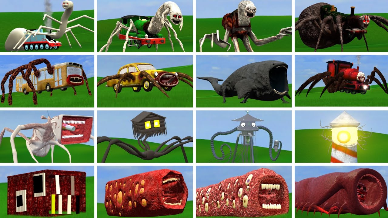 Thomas Train Family vs Bus Eater vs Car Eater vs Bloop vs HouseHad vs Train Eater | Garry's Mod!