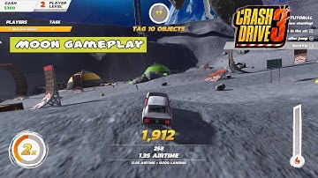 CRASH DRIVE 3: MOON Gameplay PC/ Mobile | New Open world Car racing game 2021
