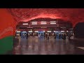 Sweden, Stockholm, subway ride from Fridhemsplan to Solna Centrum