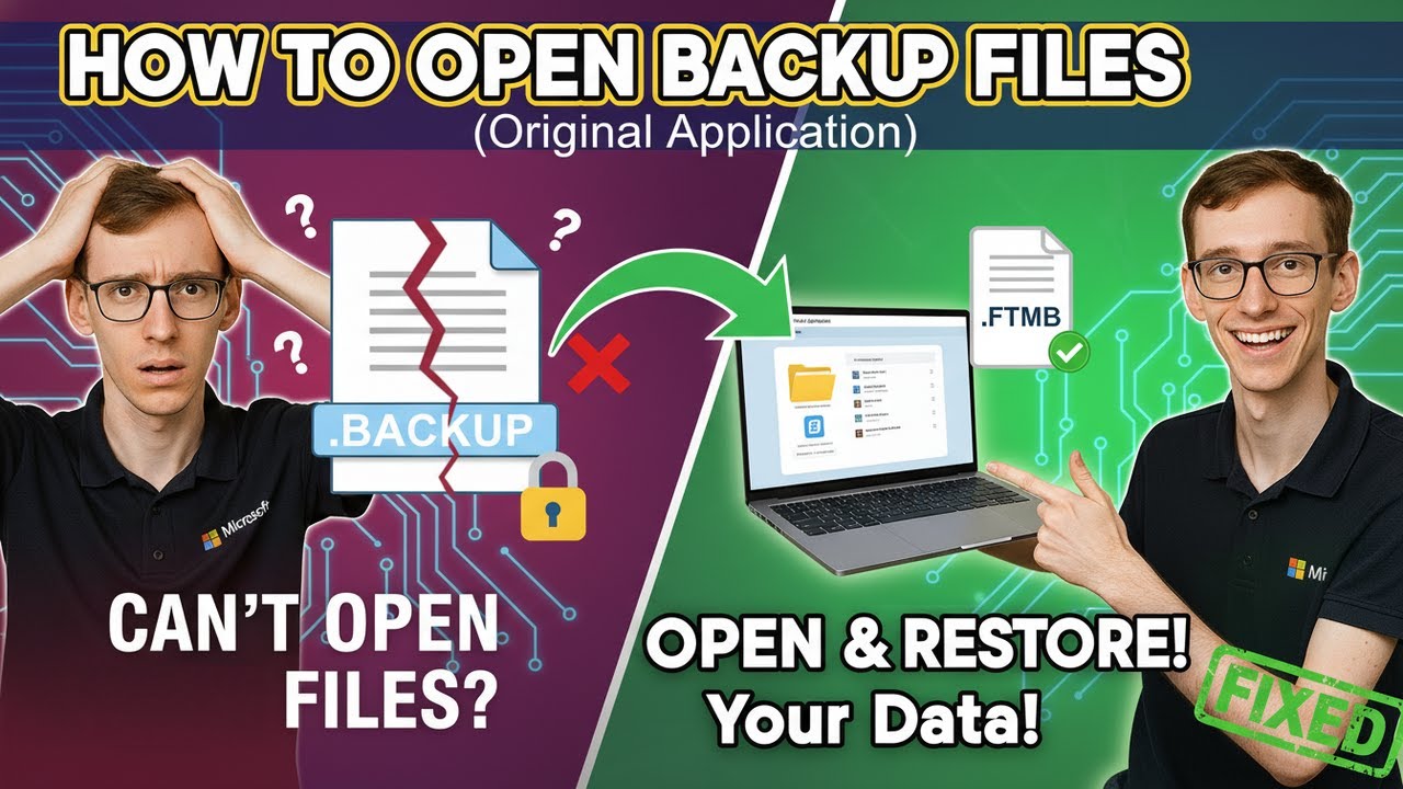 How to Open BACKUP Files (Original Application) - YouTube