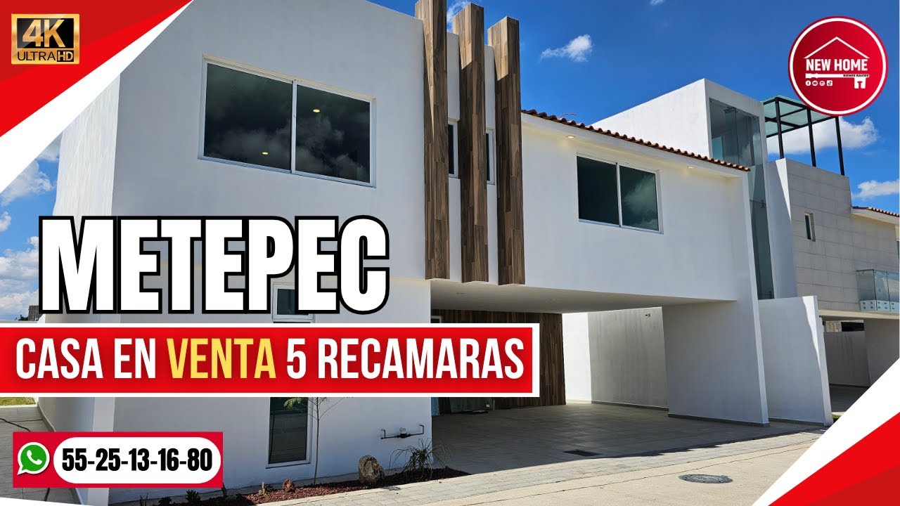 AMPLIA CASA EN METEPEC CON 5 RECAMARAS