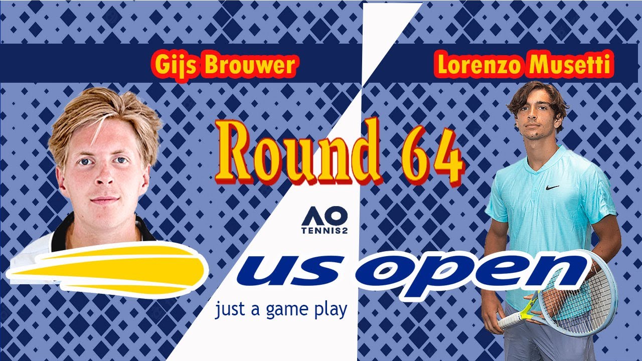 Gijs Brouwer vs Lorenzo Musetti 🏆 ⚽ US 2022 Open (01/08/2022) 🎮 (AO Tennis 2)