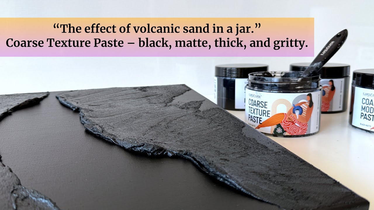The effect of volcanic sand with Kamenskaya Black Coarse Texture Paste