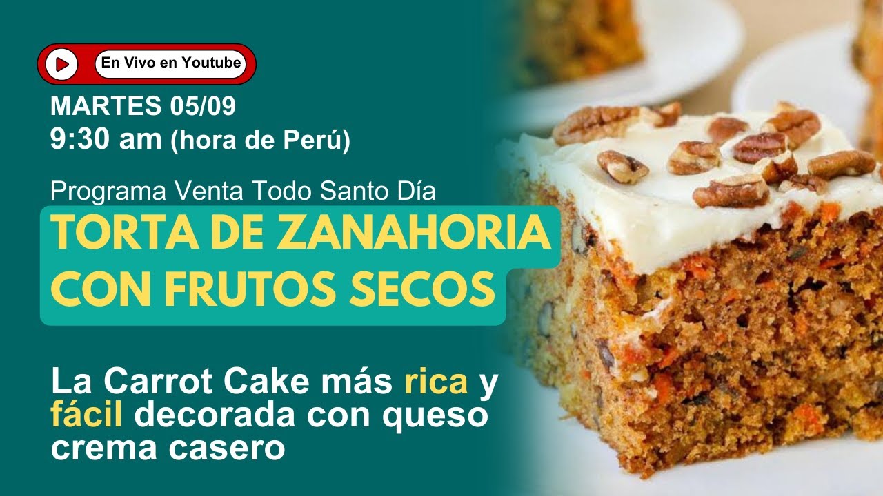 Torta de Zanahoria con Frutos Secos