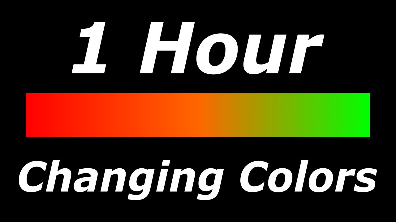 Relaxing 3 Color Changing: Red-Orange-Green Screen Led Lights [1 Hour]