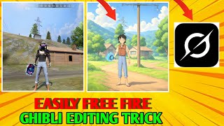 🔥New Trending Free Fire GHIBLI Studio editing.ghibli editing toturiol.viral video editing in AI.🤯 screenshot 5