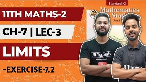 11th Maths 2 | Chapter 7 | Limits | Exercise 7.2 | Lecture 3 | Maharashtra Board |