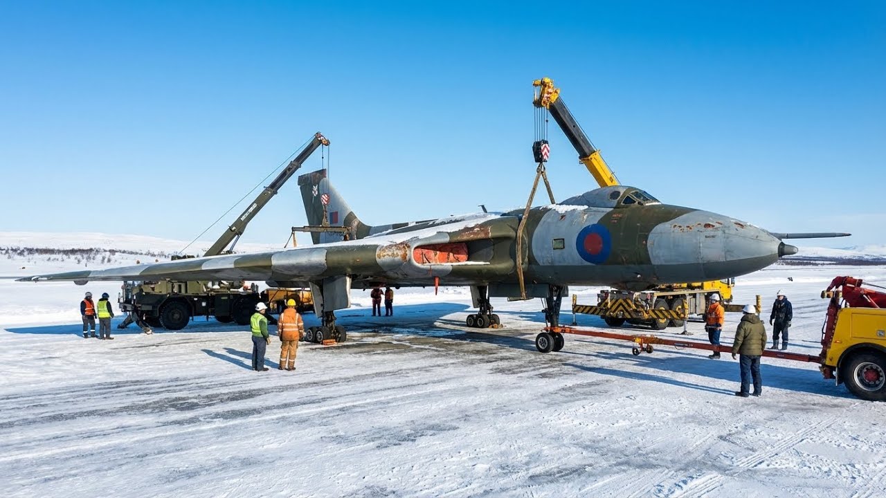 Recovering a Rusted Avro Vulcan Bomber from a Frozen Northern UK Strip Excavating & Restoring
