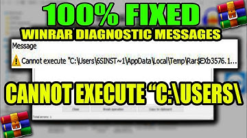 How to fix winrar diagnostic messages| Cannot Execute"C:\ Error |Winrar Diagnostic Message Fix