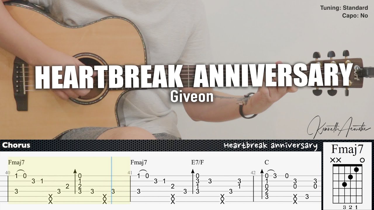 HEARTBREAK ANNIVERSARY   Giveon  Fingerstyle Guitar  TAB  Chords  Lyrics