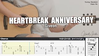 PDF Sample HEARTBREAK ANNIVERSARY - Giveon guitar tab & chords by Kenneth Acoustic.