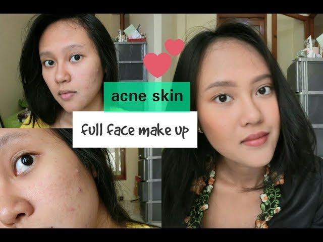 Full face makeup wajah berjerawat 15 Menit! Menggunakan produk lokal/drugstore murah class=