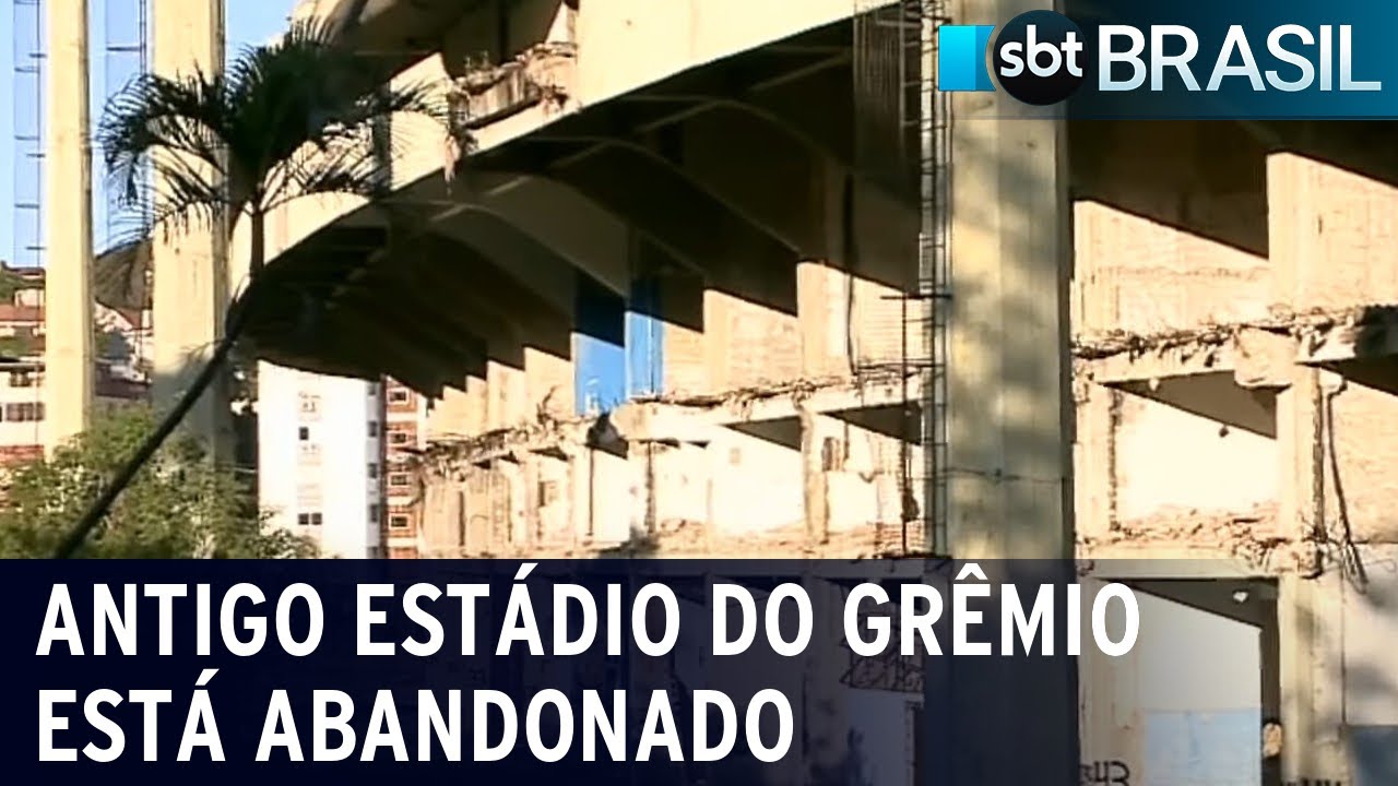 Abandonado, antigo estádio do Grêmio vira ponto de usuários de drogas | SBT Brasil (22/08/22)