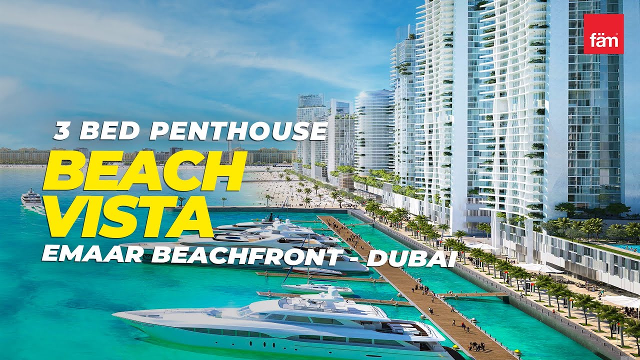 Stunning 3 Bed Apartment in Beach Vista Tower 2, Emaar Beachfront - Dubai